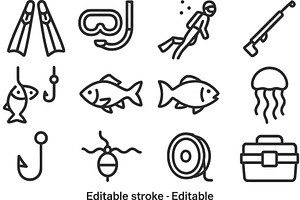 Vector illustration of line icons, an Animal Illustration by ZinetroN