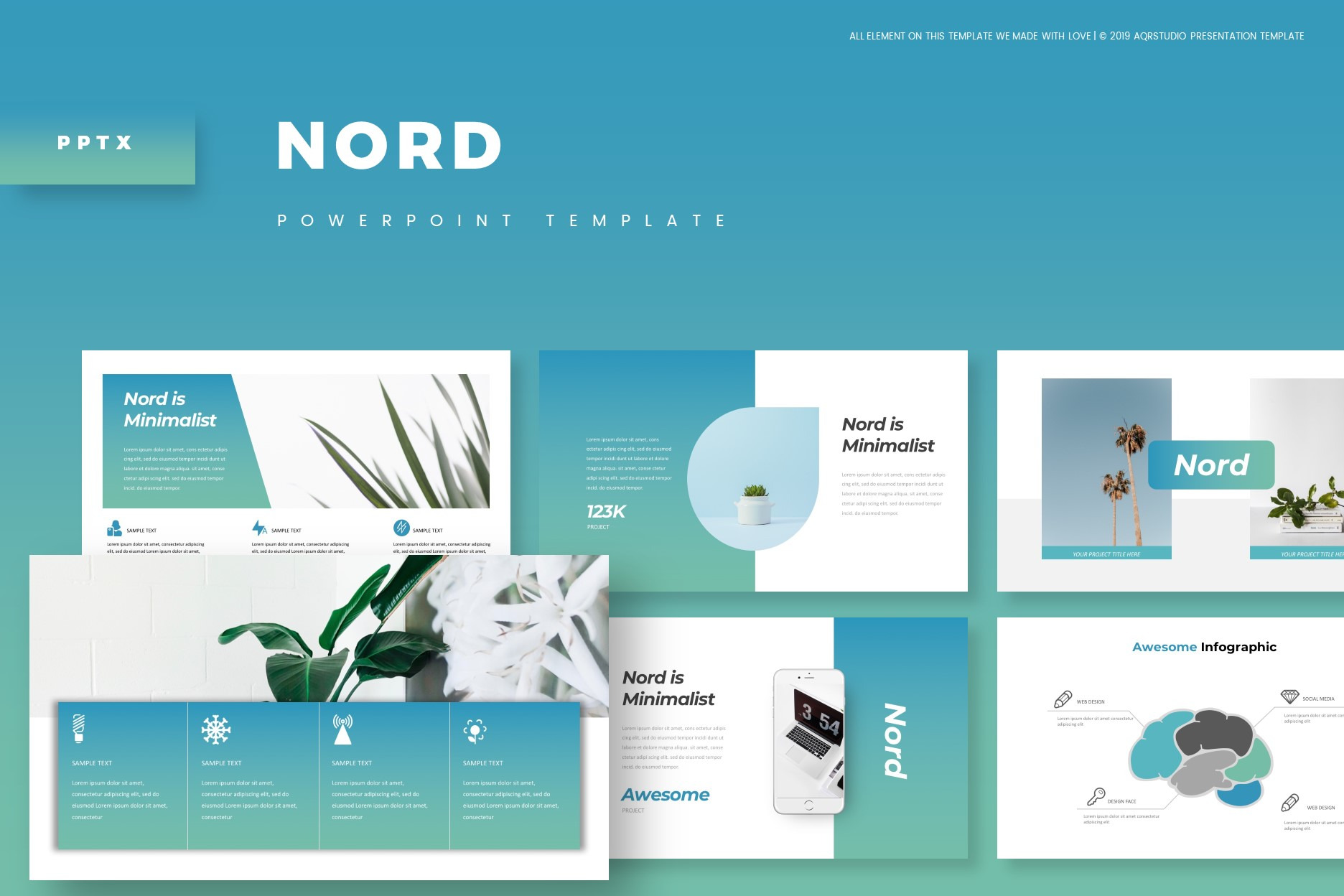 Nord - Powerpoint Template, a Presentation Template by AQR Studio