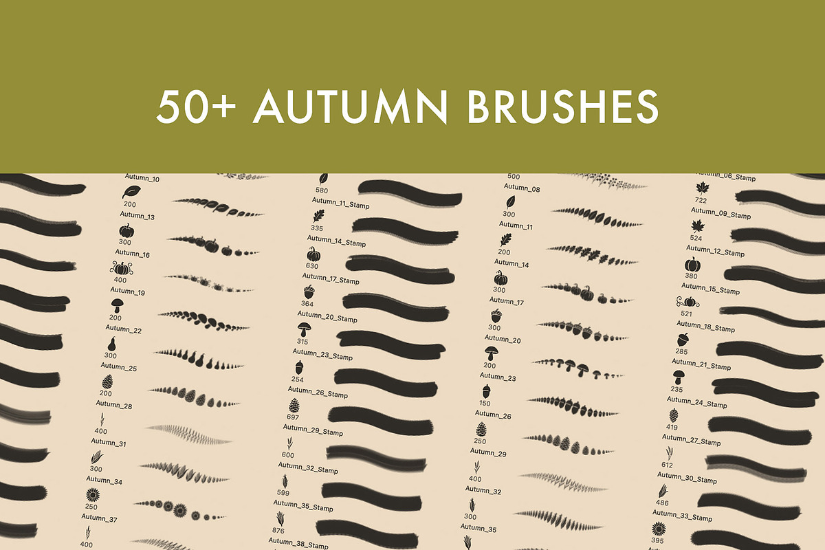 Fall Silhouettes Brush Set, a Brush Add-On by Zsolt Kosa Art (Photo 5 of 6)