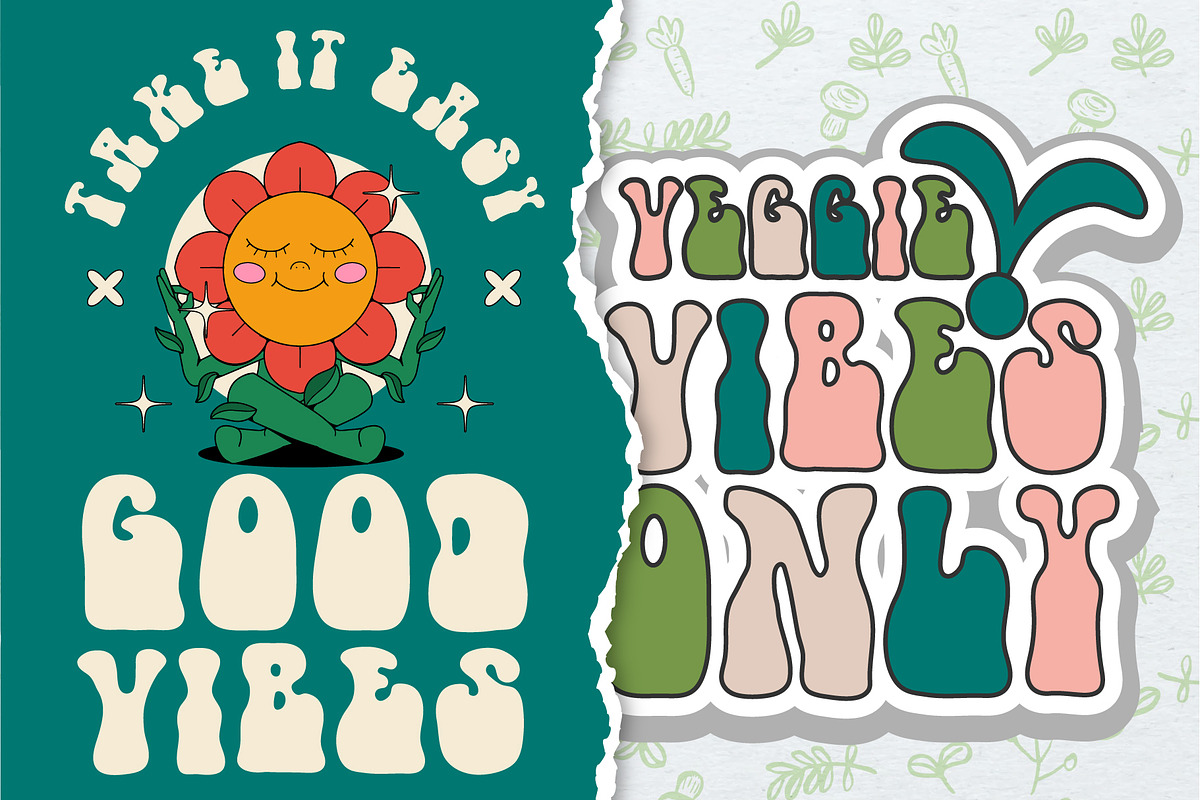 Vegan Retro Font, a Serif Font by Nobu Collections (Photo 5 of 10)
