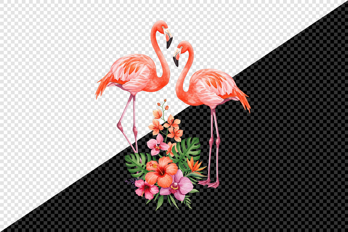 Watercolor Tropical Animals Clipart, an Illustration by Creative Art (Photo 7 of 9)