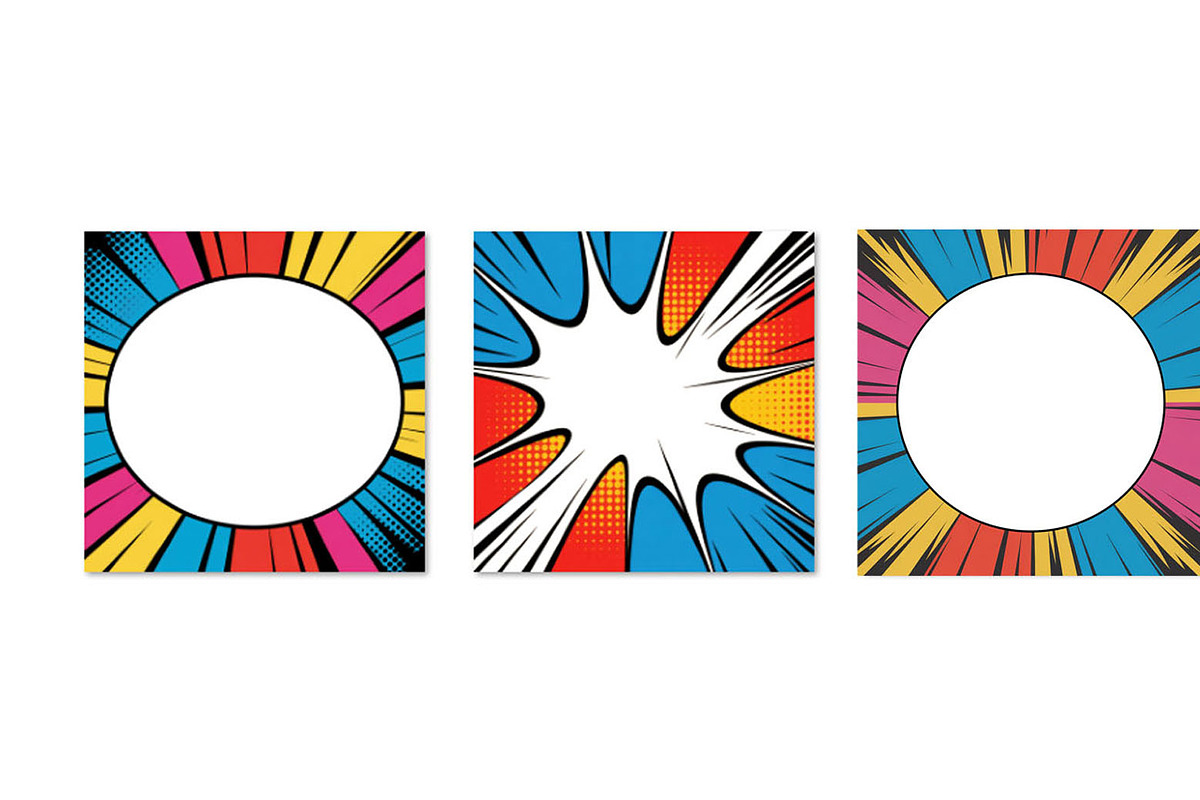 POP ART STYLE FRAMES, a Background Graphic by SketchArtStudio (Photo 3 of 3)