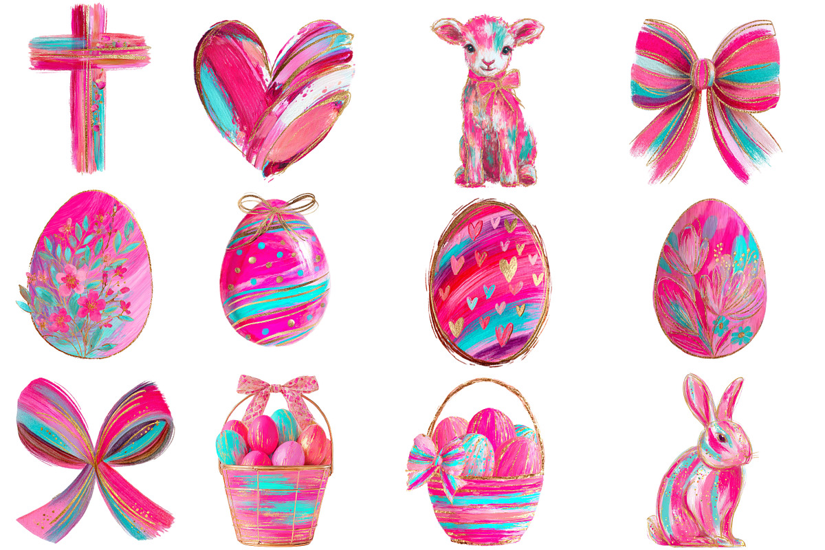 Pastel Brushstroke Easter Sublimatio, an Illustration by Designworld (Photo 2 of 4)