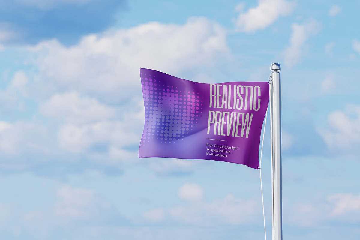 Flag Mockup, an Advertising Mockup by SLAB! Design (Photo 5 of 6)