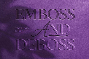 Emboss & Deboss Effect