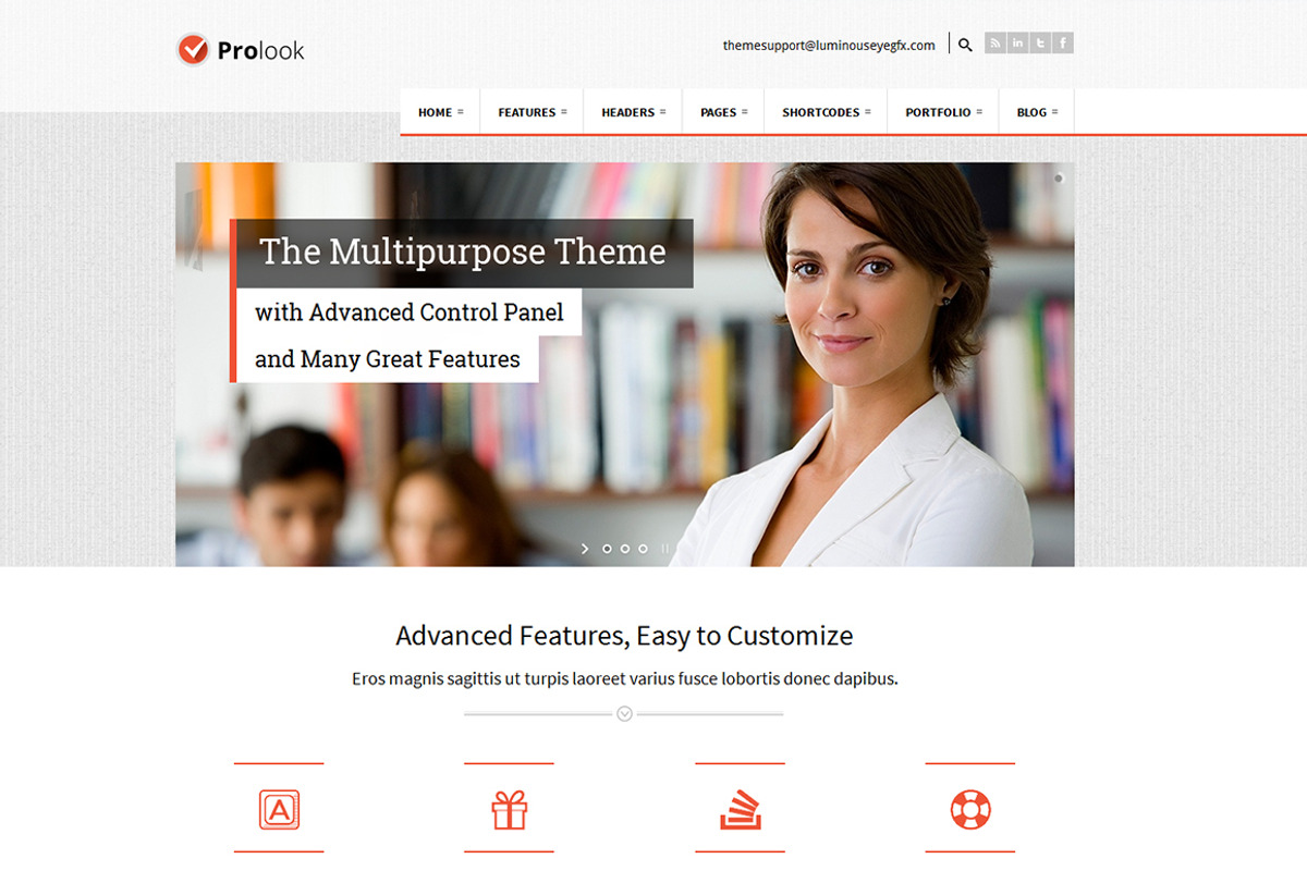 Prolook - Multipurpose Theme, a WordPress Template by ToobaDesign (Photo 2 of 5)