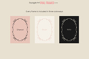 Squiggle Art Oval Frames Bundle, an Object Graphic by moja doodle (Thumbnail 3 of 8)