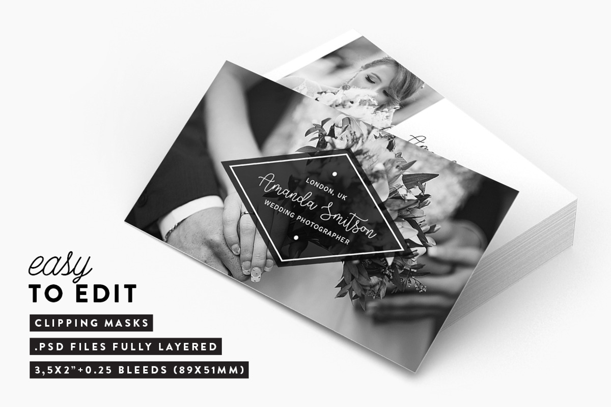 Business Card Template Photography, a Business Card Template by Fearless Confetti (Photo 3 of 5)