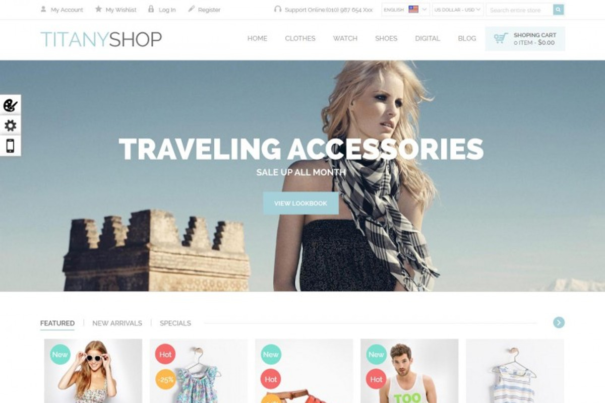 Titany - Free Magento 1.9 Theme, a Websites & App Template by giao.trinh (Photo 2 of 3)