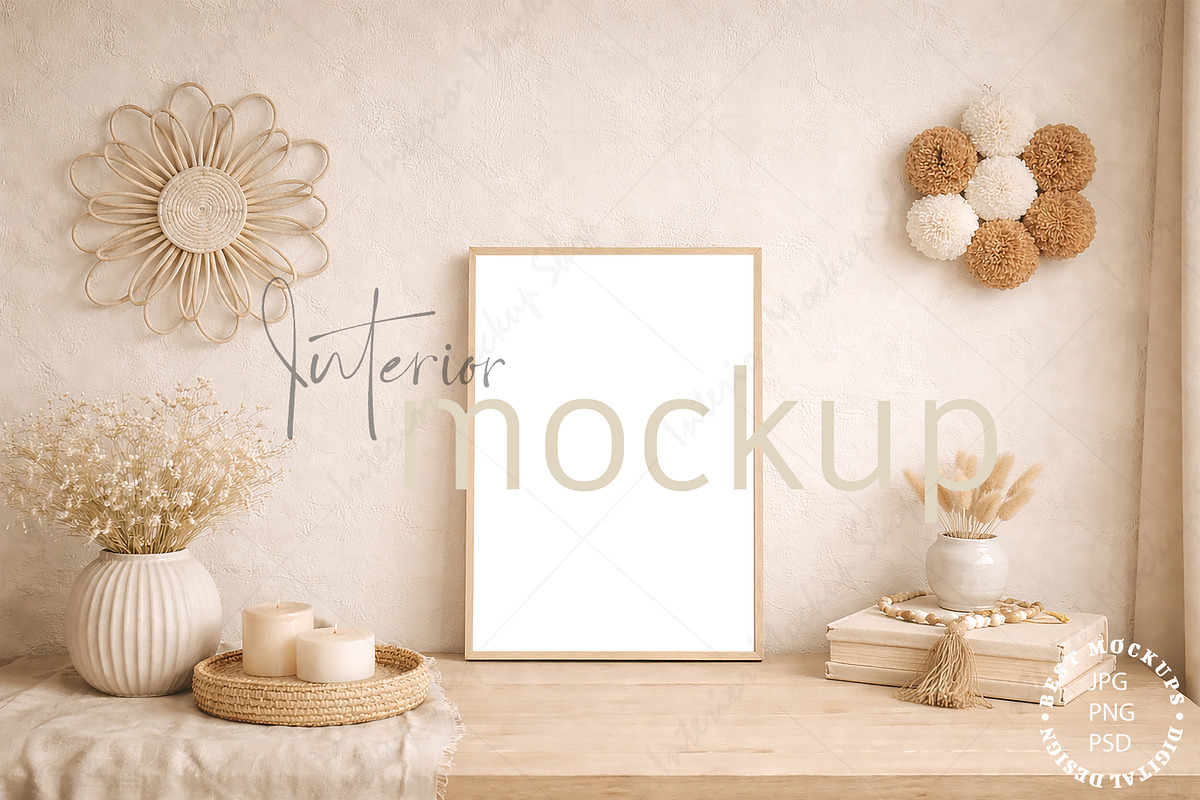 Frame Mockup Interior PSD JPG PNG, a Product Mockup by Mockup Shop (Photo 1 of 2)