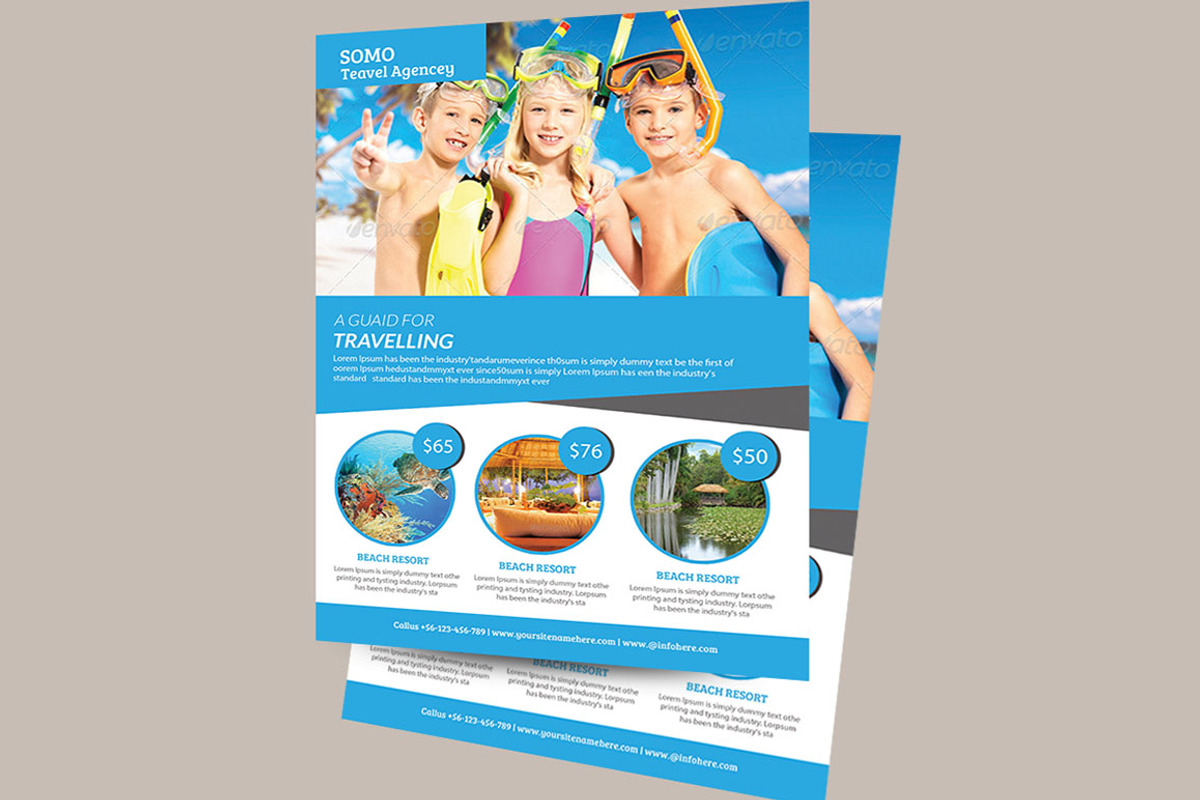 Travel Agency Flyer Template, a Flyer Template by TheGraphicsWorld (Photo 2 of 6)