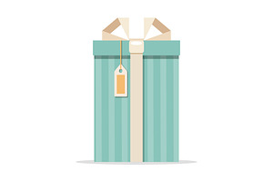 Christmas gift box, an Object Illustration by Elen_Art