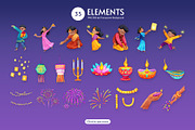 Sweet Treats for Diwali Digital, a Seasonal Illustration by CreativeValuation (Thumbnail 3 of 11)