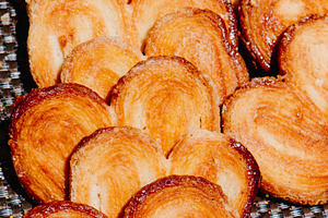 detail of some french palmieres for sale, a Photo by Nito