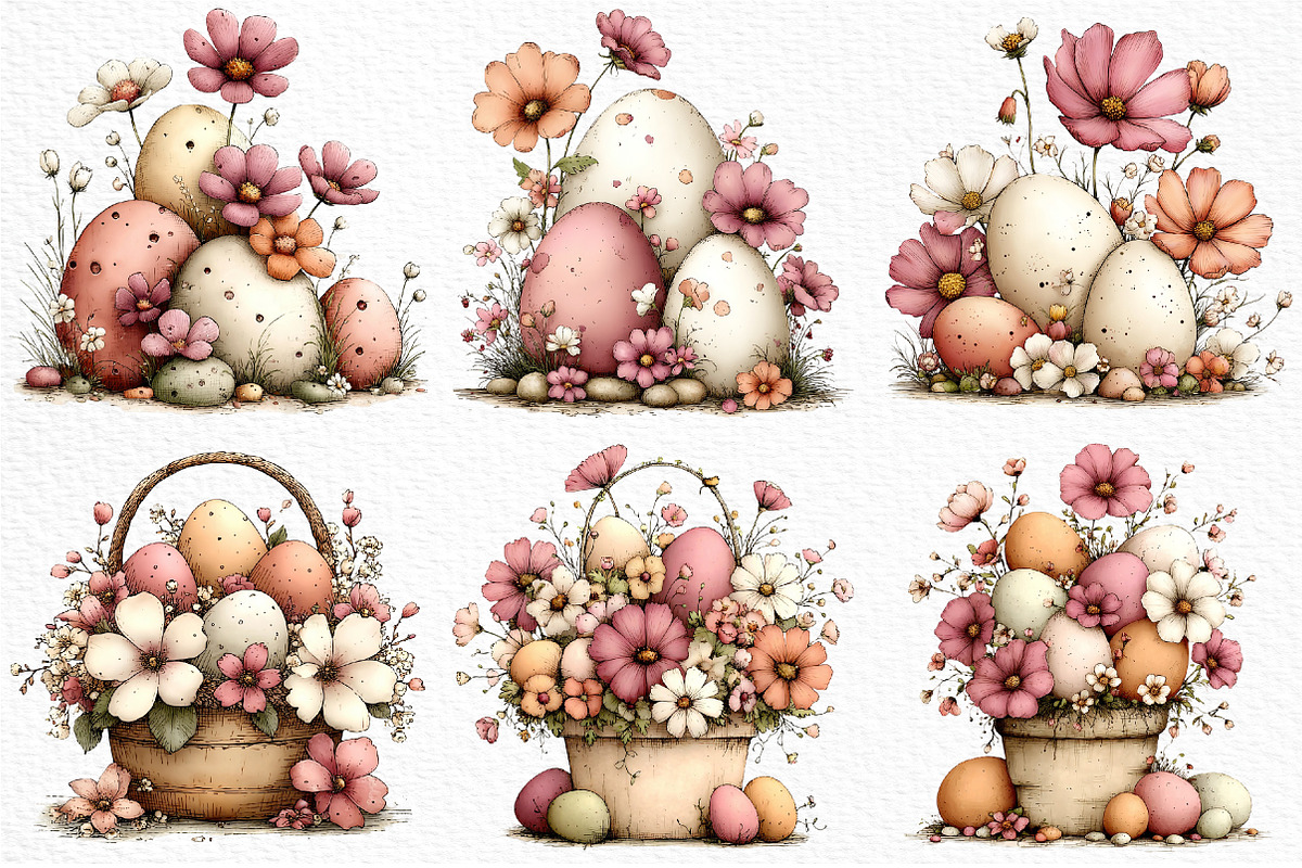 Whimsical Easter Clipart, an Illustration by Craft Nest (Photo 3 of 11)