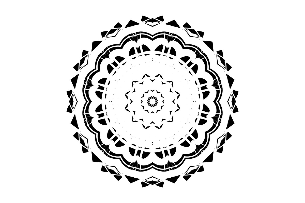 Modern Black and White Mandala Pack, a Decorative Illustration by NJ Himel (Photo 11 of 101)