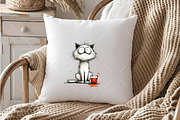 Whimsical Summer Cat Clipart, an Illustration by OK Design (Thumbnail 6 of 6)