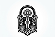 60 Ornate Key and Lock Silhouette, a Technology Illustration by Amazin_art (Thumbnail 11 of 21)