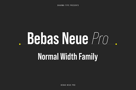Bebas Neue Pro - Normal Width Family, a Sans Serif Font by Dharma Type