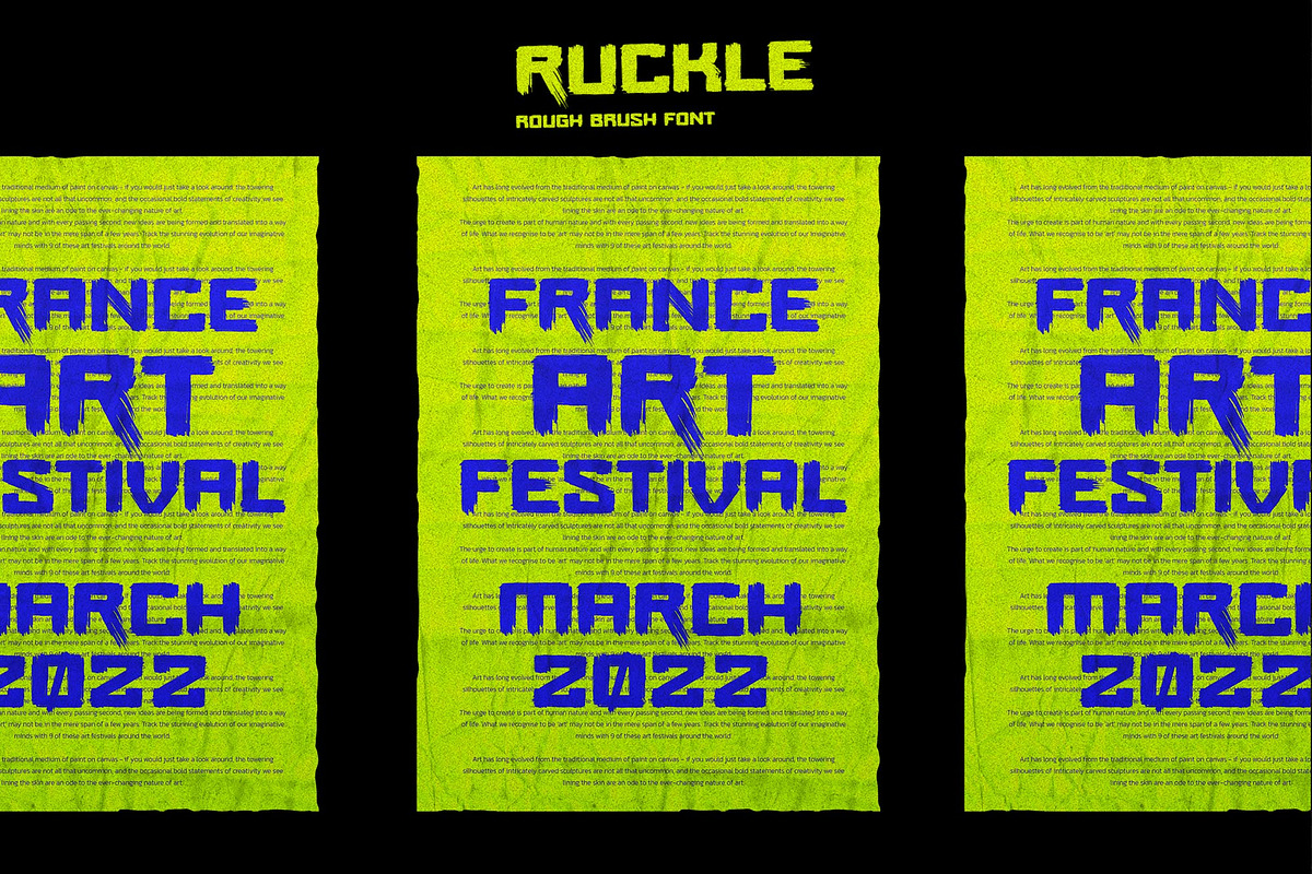 RUCKLE - Rough Brush Font, a Font by Gassstype (Photo 5 of 8)