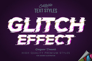 Glitch Effect Text Style