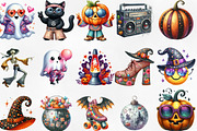 Disco Halloween Sublimation Clipart, an Illustration by Designking (Thumbnail 2 of 4)