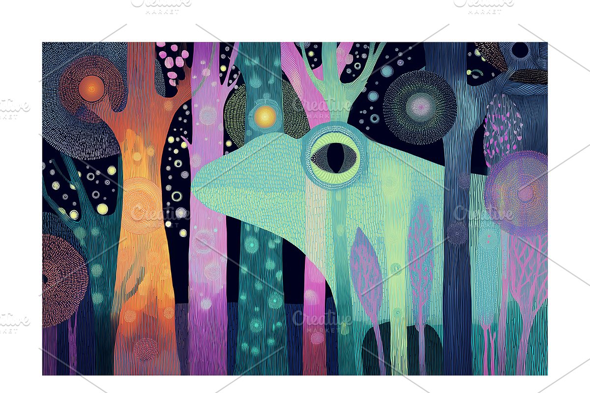 Enod. Enchanted Forest Animal Spirit, an Animal Illustration by milatovar (Photo 16 of 19)