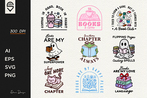 9 Unique Book Lover T-shirts Design, a Graphic by shaondesigns