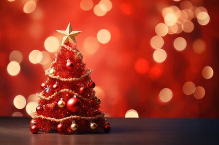Christmas tree on bokeh background., a Photo by Iftikhar Alam