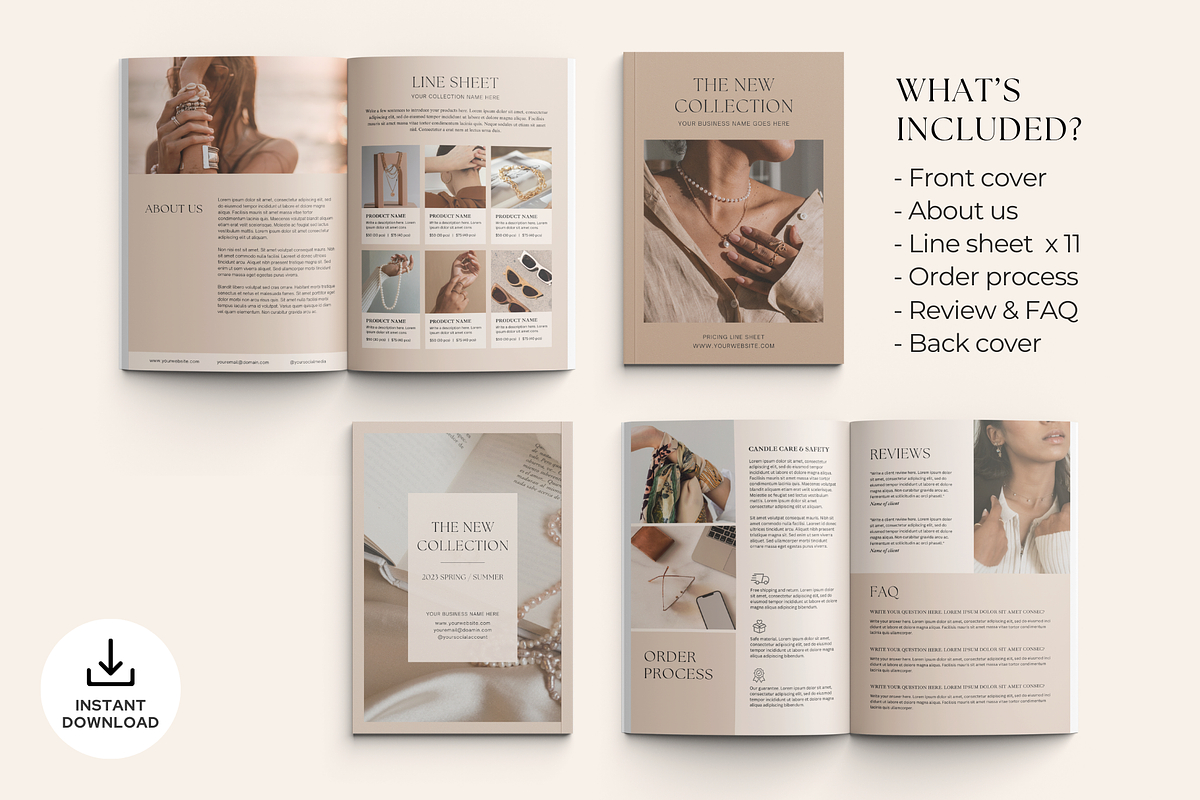 Wholesale Line Sheet Template, a Magazine Template by ShopRShop