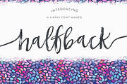 Halfback - A Dry Brushed Script Font, a Script Font by Angie Makes (Thumbnail 1 of 6)