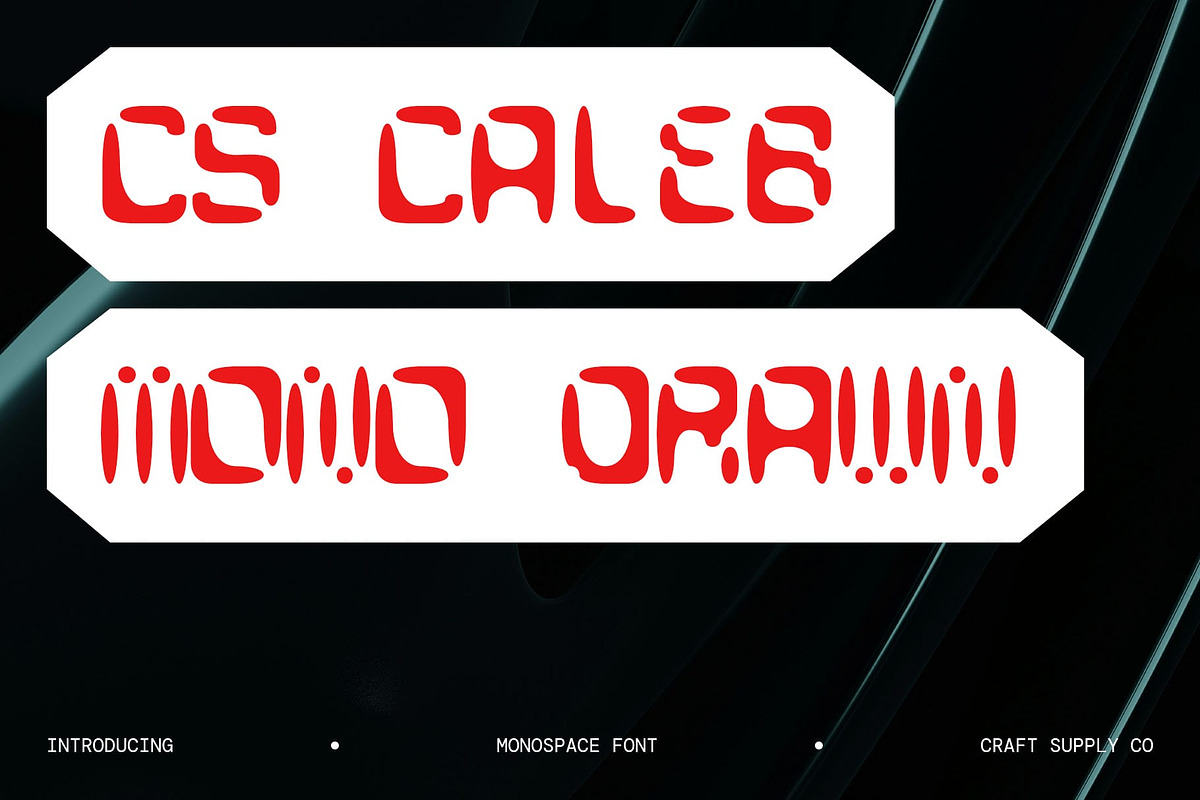 CS Caleb Mono Drawn, a Sans Serif Font by Craft Supply Co. (Photo 1 of 8)