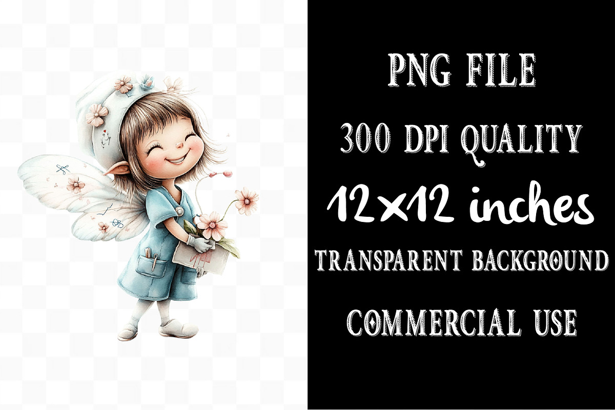 Whimsical Nurse PNG Clipart, a Seasonal Illustration by Designking (Photo 4 of 5)