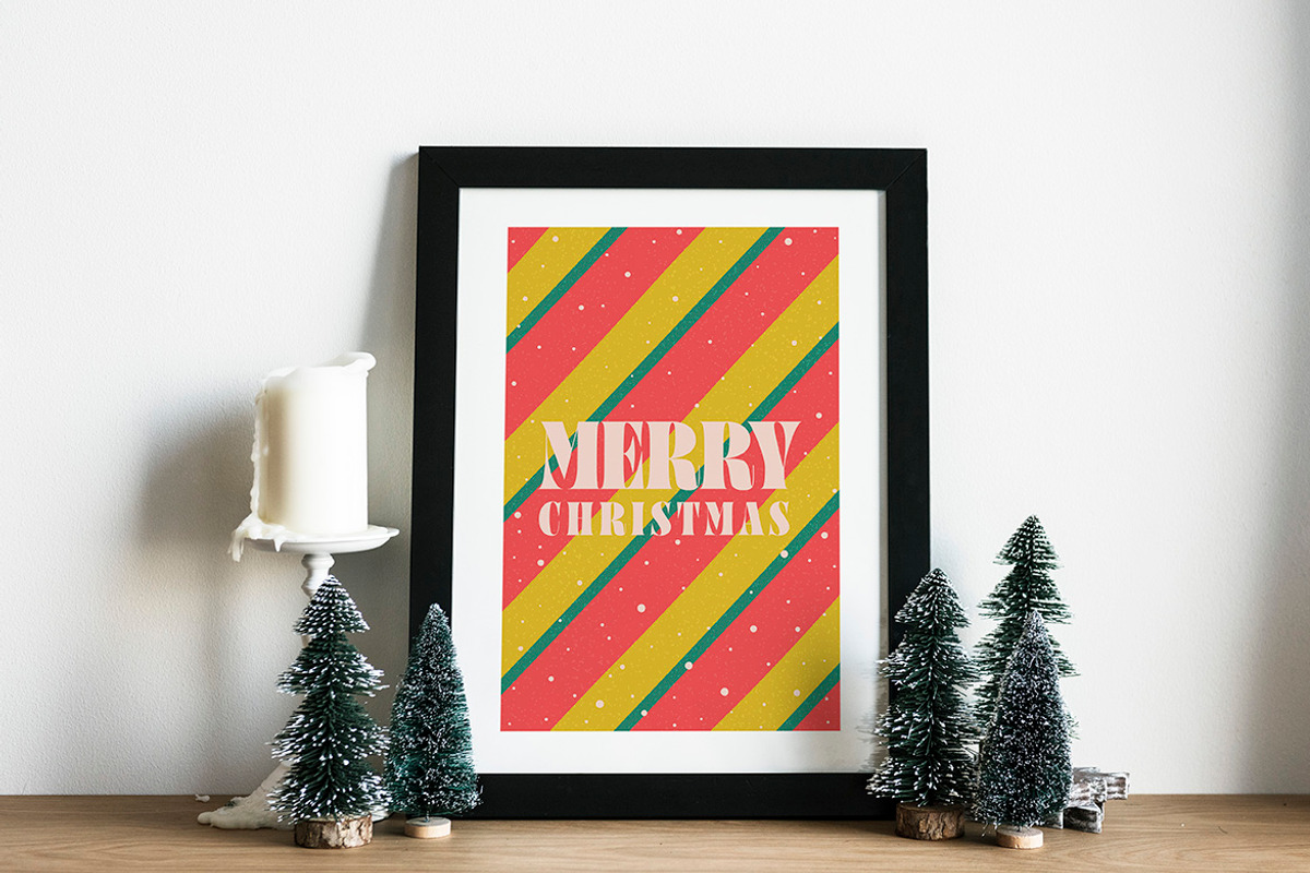 16 Modern Retro Holiday Cards, a Background Graphic by Creative Graphics (Photo 5 of 6)
