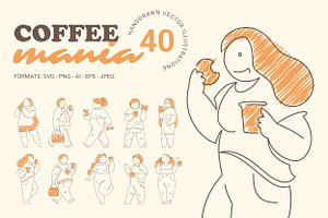 Hand-Drawn Coffee People, a Person Illustration by Vasya Kobelev