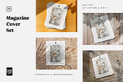 Magazine Cover Mockup Set, a Print Template by Creative Veila (Thumbnail 1 of 8)
