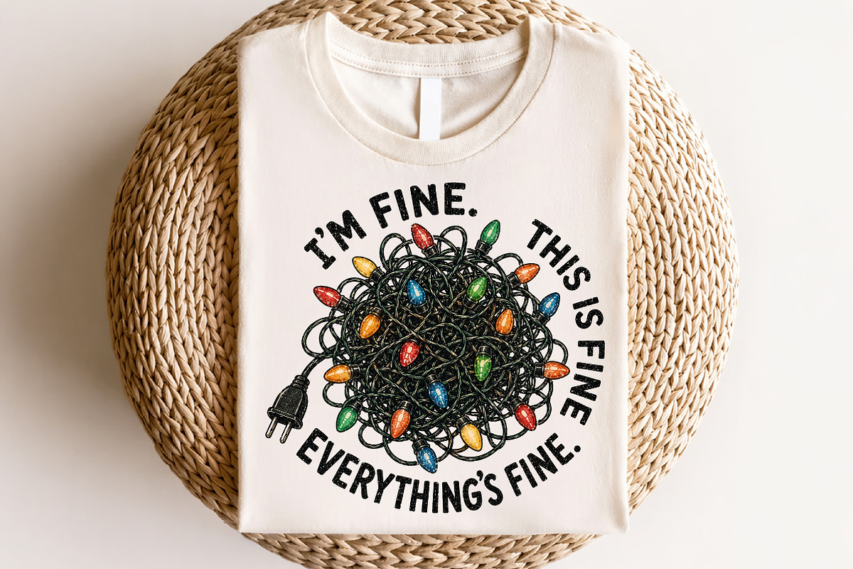 I'm Fine This is Fine Everything's, a Seasonal Illustration by CraftArtStudio (Photo 4 of 4)