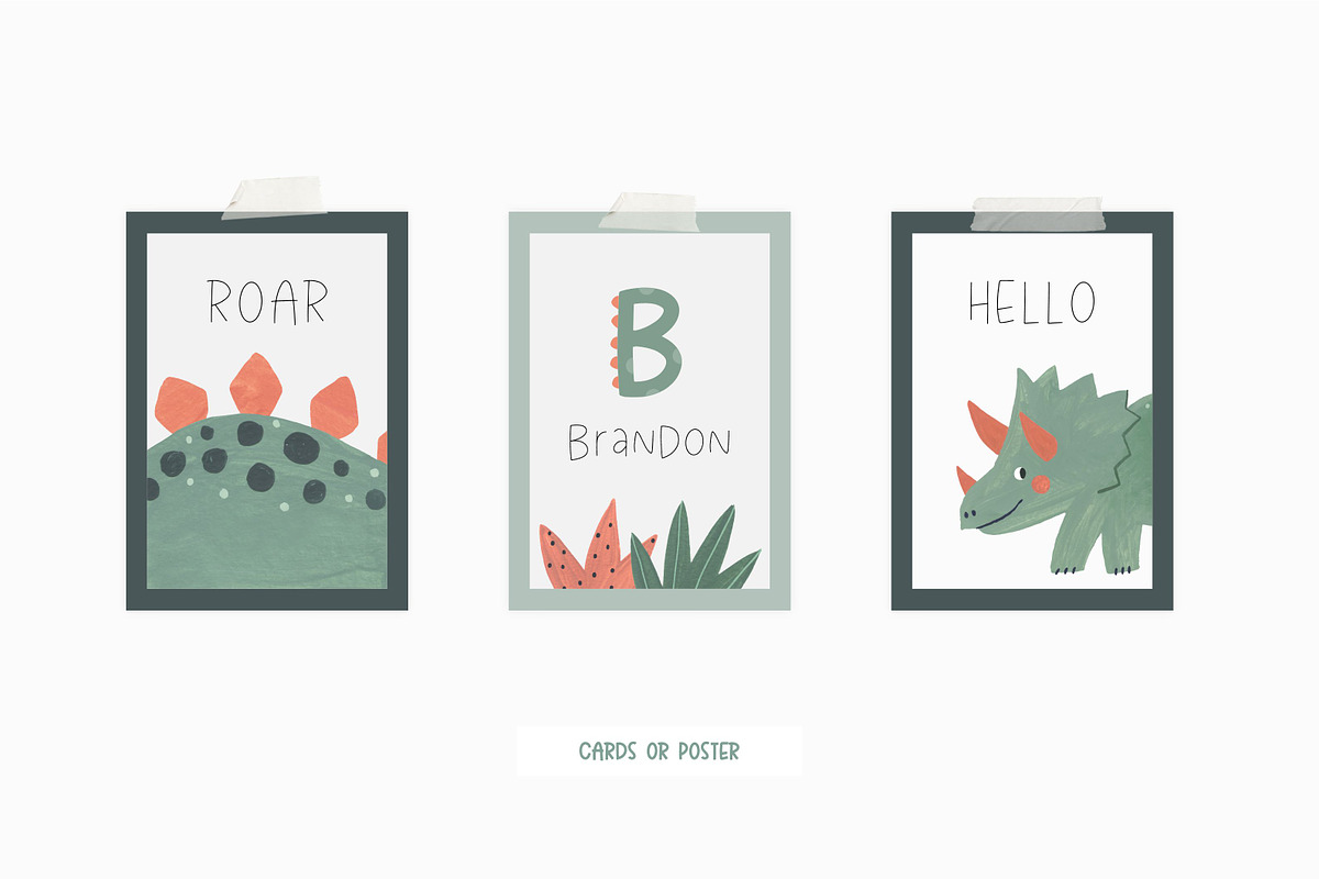 My little Dinosaur. Watercolor set, an Animal Illustration by Cute And Wild (Photo 4 of 6)