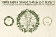 Vintage Emblem Cannabis Company Logo, a Branding & Logo Template by The Design For Co. (Thumbnail 2 of 5)