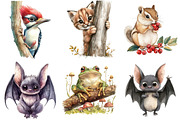 Woodland Animals Clipart, an Illustration by Watercolor design (Thumbnail 3 of 4)