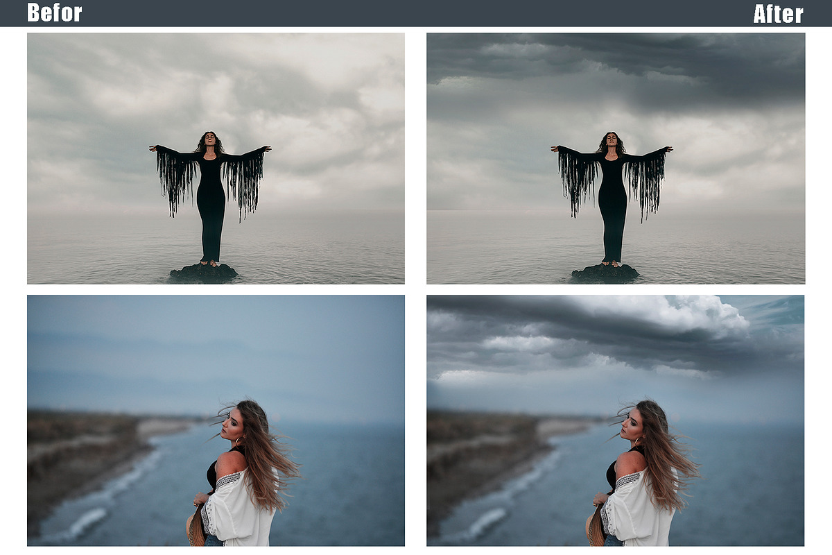 Dark dramatic storm rain sky, a Layer Style Add-On by OverlayBox (Photo 2 of 5)