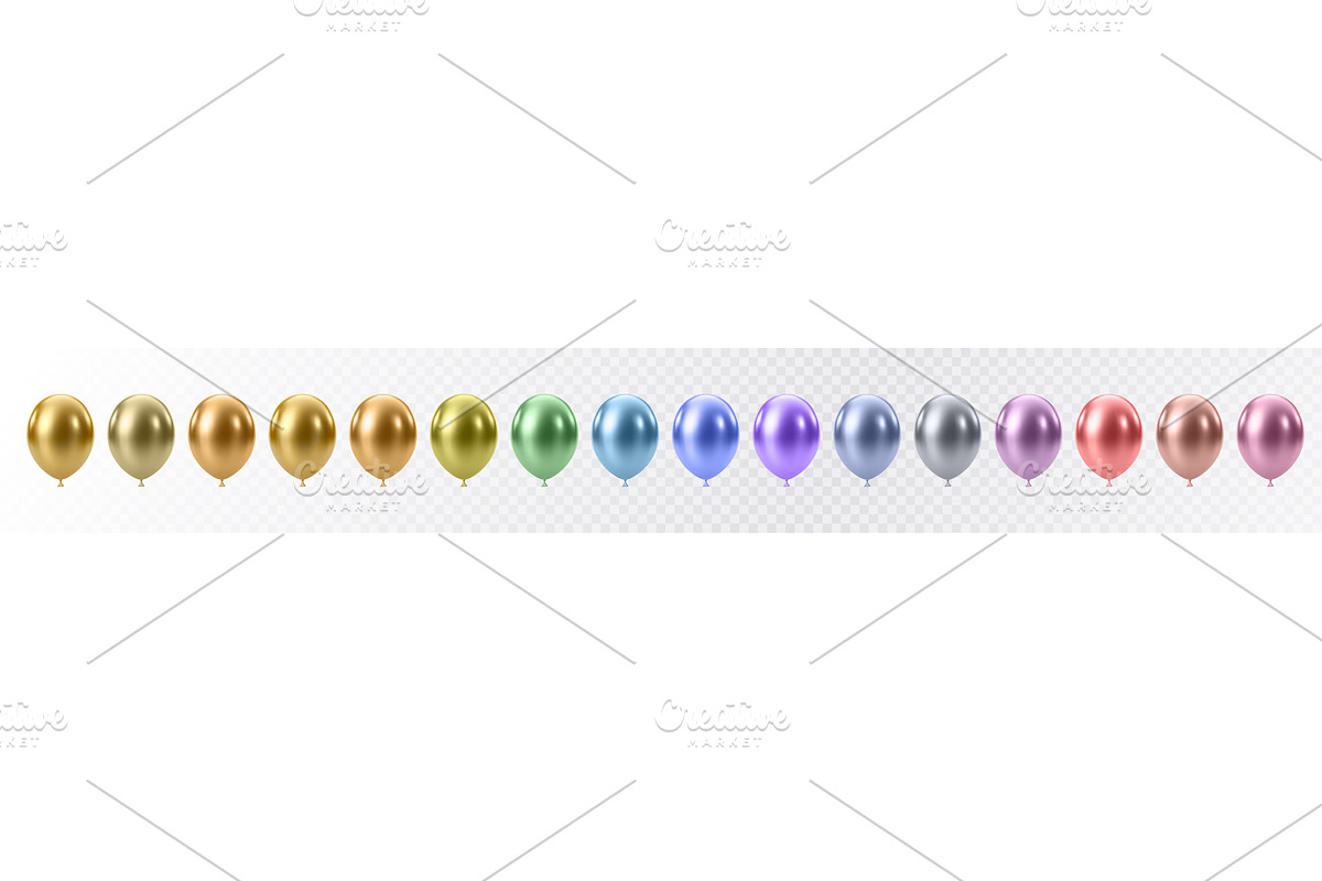 Luxury 3D glossy realistic balloons, an Object Illustration by Quarta