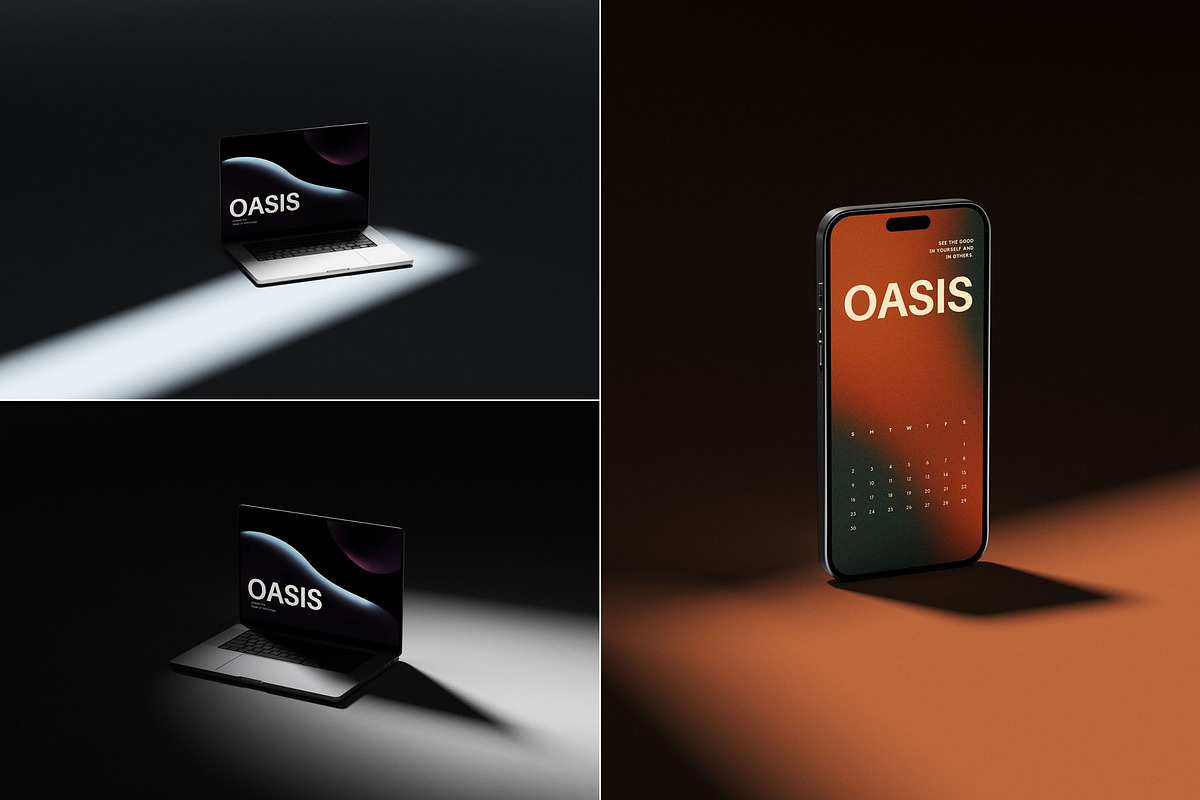 Oasis Multi-Device Mockup Collection, a Mac Mockup by Mockup Line (Photo 3 of 11)