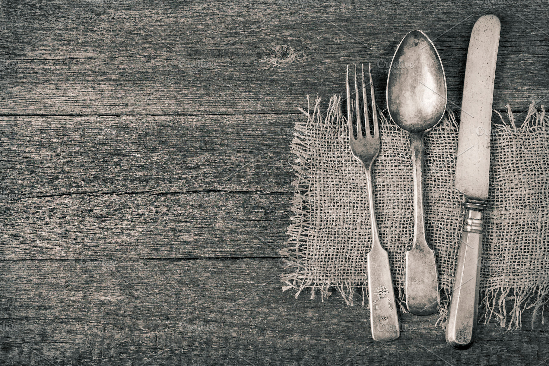 Fork, spoon and knife, a Food & Drink Photo by SergeKa