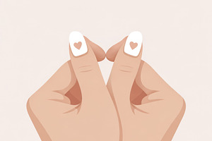 hands forming a heart for white day, generative AI, a Photo by Nito