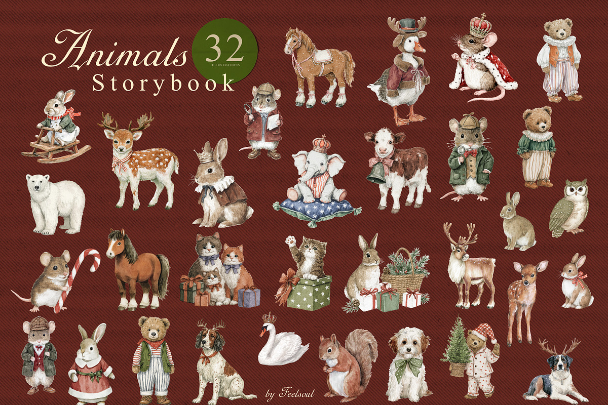 Christmas Storybook Illustrations, a Decorative Illustration by Feelsoul (Photo 10 of 11)