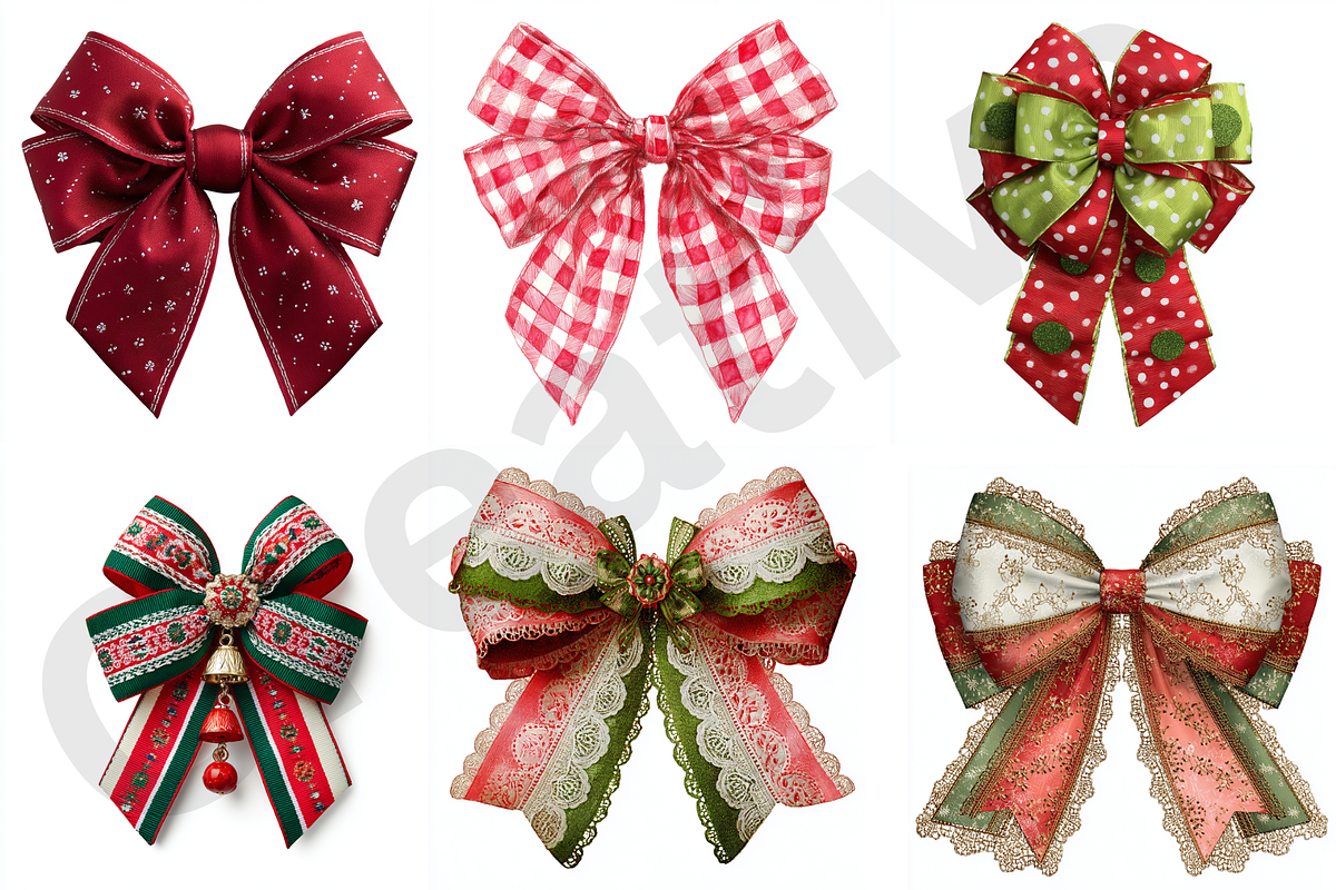 Christmas Bow Clipart, a Graphic by Milano Creative (Photo 2 of 3)