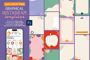 Graphical Instagram Templates - PSD