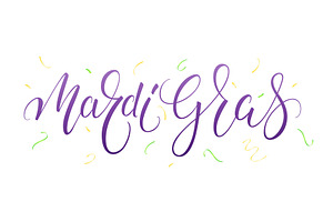 Mardi Gras Lettering