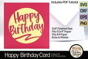 Happy Birthday SVG Cutting File, a Card Template by Clikchic Designs (Thumbnail 4 of 6)